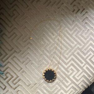 Gold and Black Pendant Necklace